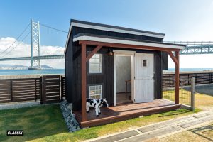 貸別荘に設けられた愛犬用のフォトブース