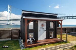 貸別荘に設けられた愛犬用のフォトブース